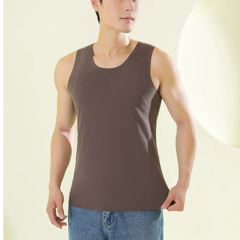 【专场福利】浪莎男款纯天然全羊毛抗菌无痕保暖背心LG5695  lg5698