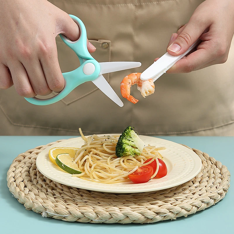 新生儿陶瓷辅食剪刀宝宝吃饭专用可剪肉便携外带全套食物研磨工具