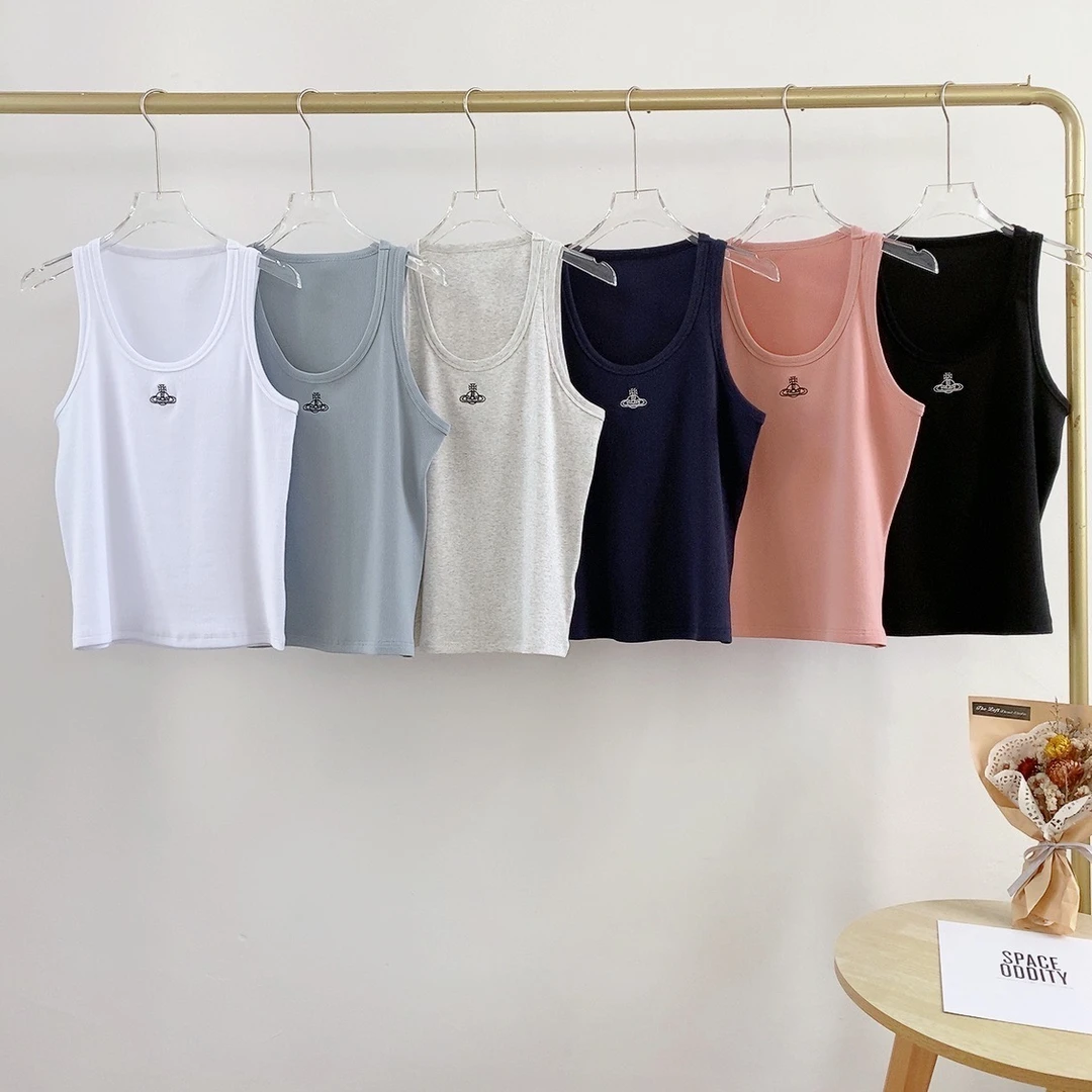 白色吊带百搭修身纯色无袖休闲时尚运动打底简约螺纹背心春夏秋女