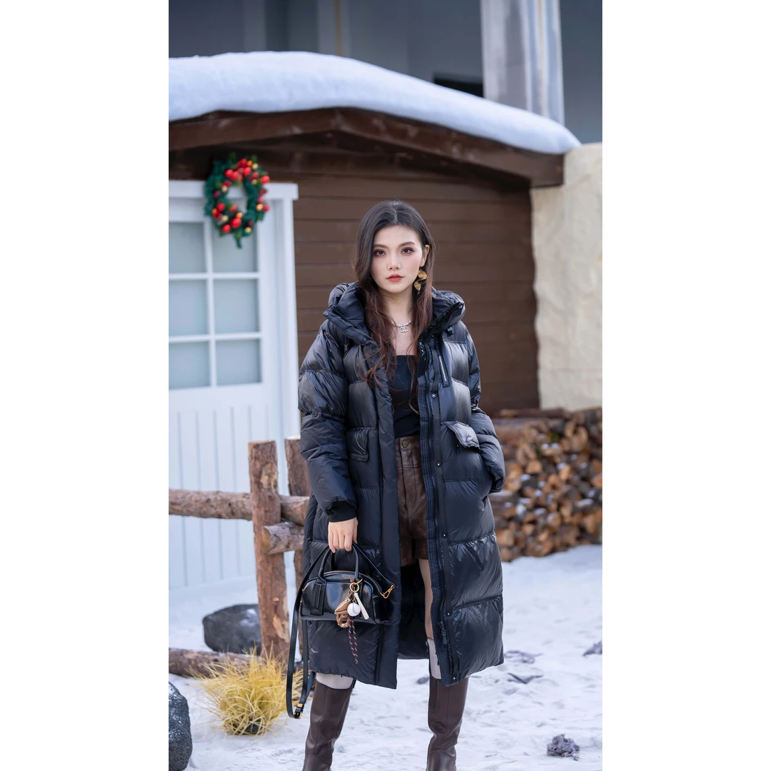 【千屿Sheila】冬季保暖连帽百搭休闲长款羽绒服244-YRF/092401