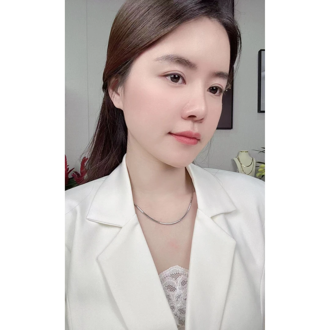钛钢项链 轻奢意大利八角素链0110  (55+5)