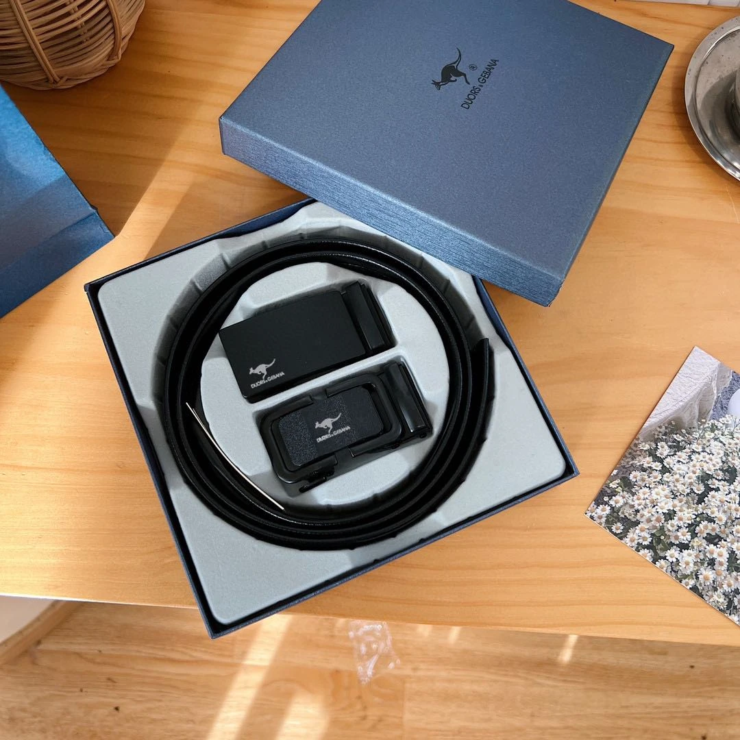 【西藏包邮】自动扣双卡头男士精品皮带商务百搭皮带男人腰间的时尚