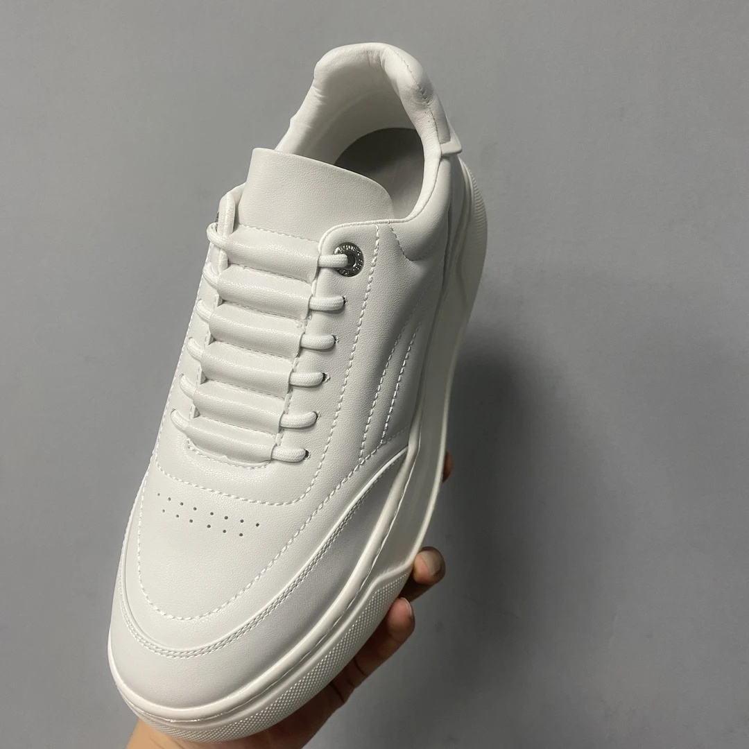 男士休闲鞋厚底板鞋835白色