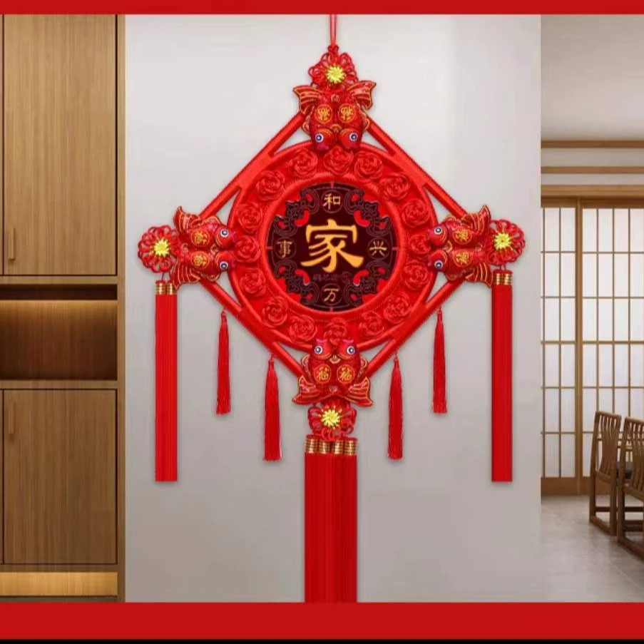 桃木手工中国结客厅玄关入户门电视机沙发背景墙春节装饰喜庆挂件