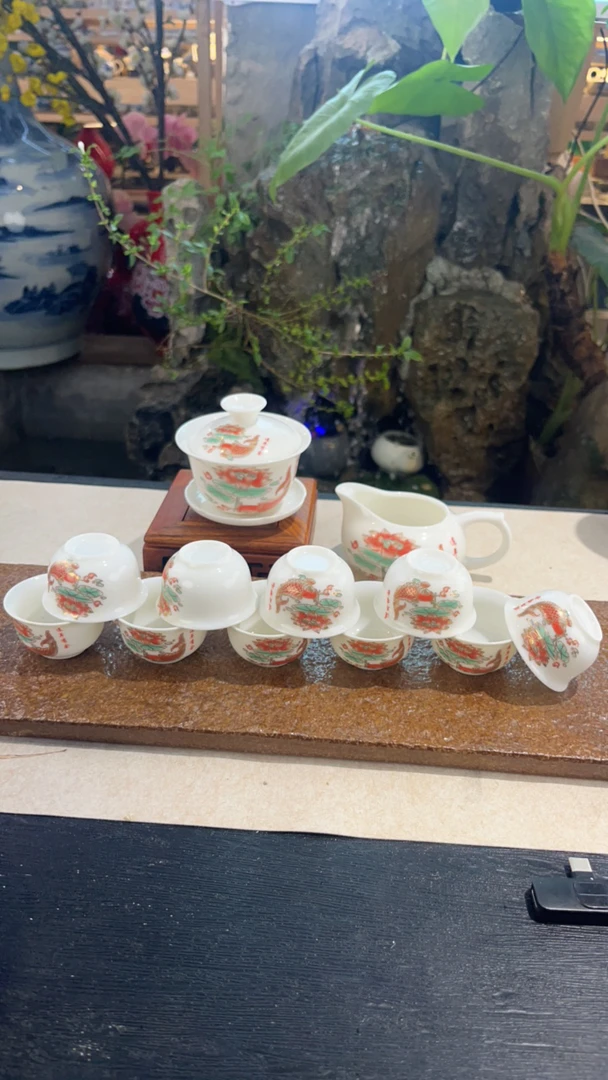 南宁茶具(01)陶瓷套装连年有鱼