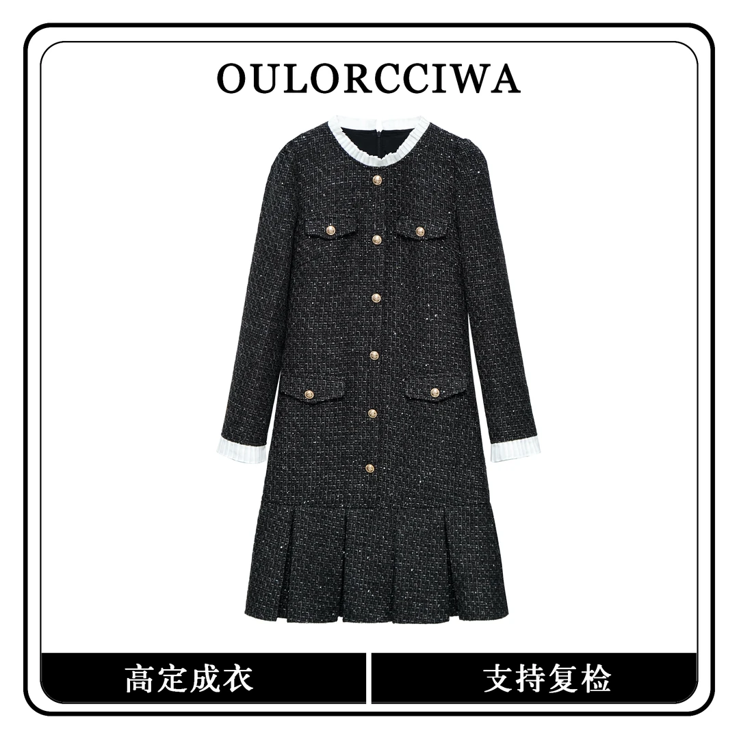 【CC】新款女装连衣裙气质时尚收腰显瘦连衣裙OLQW-549