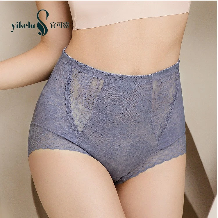 YIKELU/宜可露【蕾丝B级轻塑】蕾丝23新款大码无痕抗菌微压女士内裤
