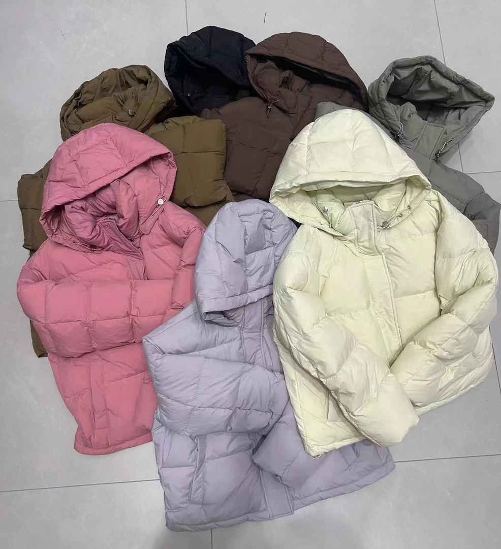 【帽子可拆卸】高货白鸭绒羽绒服时尚百搭女宽松冬季保暖连帽外套
