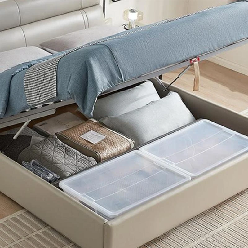 升级气压储物结构床补差价抽屉式高箱气压式床体差价