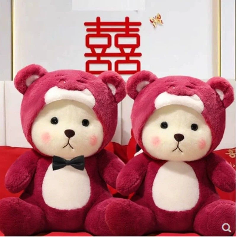 婚庆压床娃娃一对结婚情侣婚纱熊毛绒公仔婚房利娜熊玩偶送新人