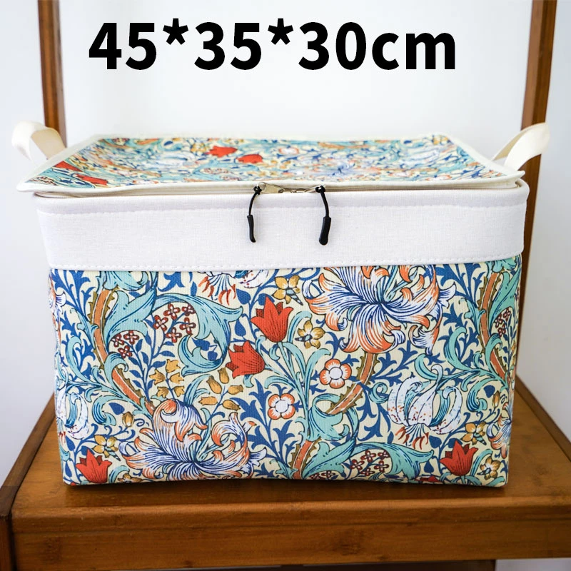 60升百合双拉链铁圈款收纳防水大容量收纳箱家用可折叠防潮