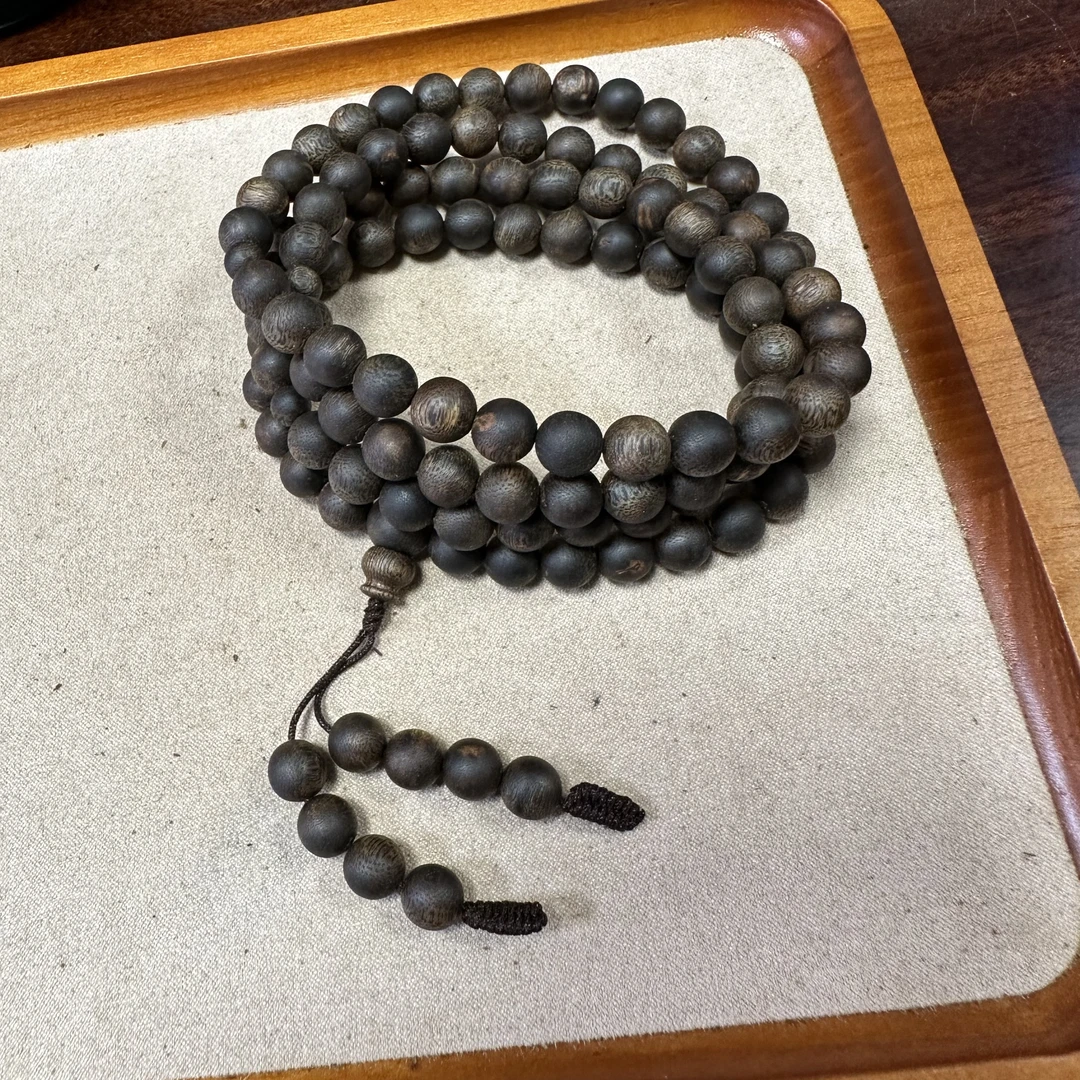 沉香海南白棋沉水沉香手串多圈8mm保38陈化老料收藏级多样发一