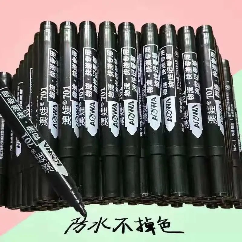 防水记号笔黑色油性笔一整箱幼儿园专用红防水快递物流专用大头笔