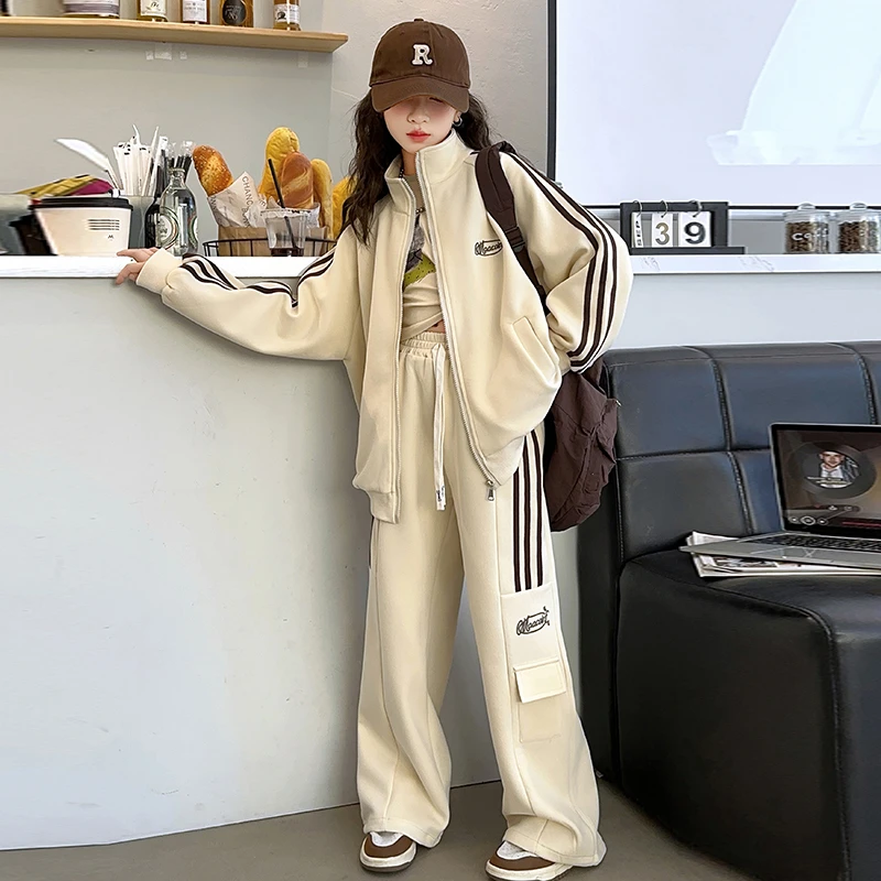 女童套装学生大童春秋装运动中大女孩秋季时尚潮流两件套休闲洋气
