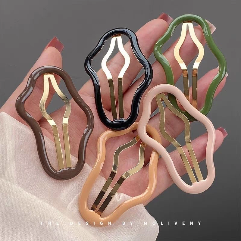 云朵状碎发bb夹前额刘海一字侧边学生可爱夹子头饰发卡子女后脑勺