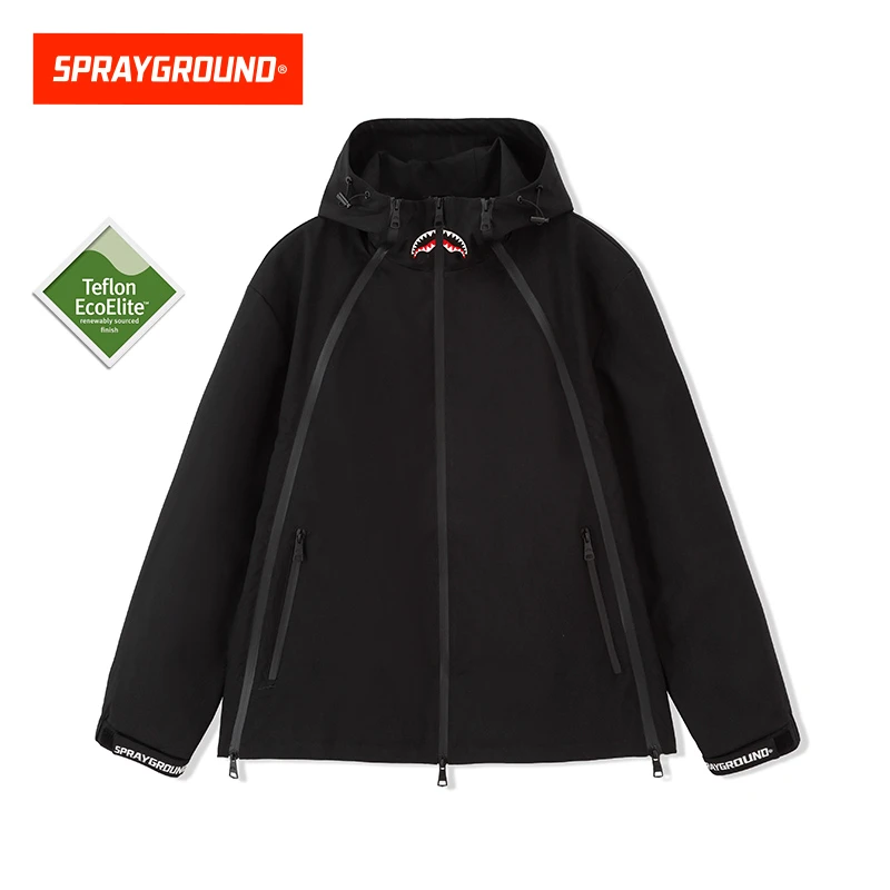 SPRAYGROUND 鲨鱼嘴冲锋夹克防风三拉链户外连帽软壳JM WE031111