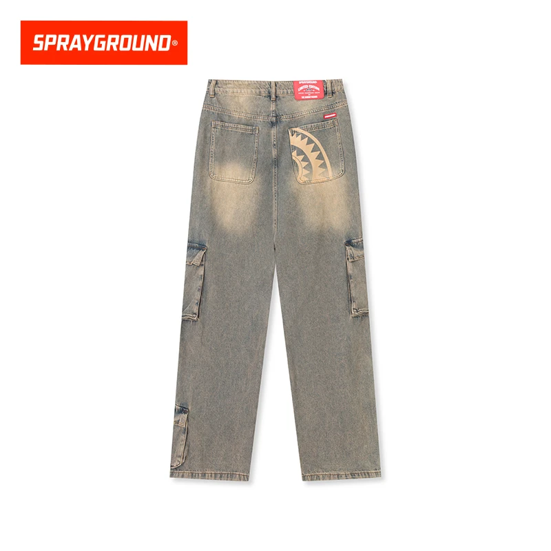 SPRAYGROUND 鲨鱼嘴美式牛仔裤宽松潮流直筒复古高街JM WE022201