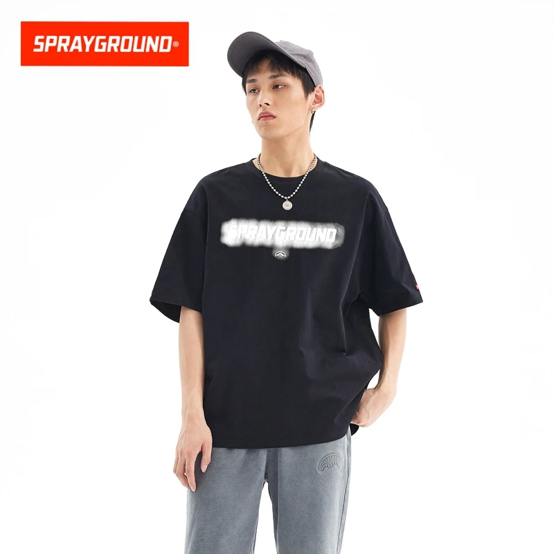 SPRAYGROUND 鲨鱼嘴短袖T恤纯棉男士宽松百搭夏季新款JM WD920212