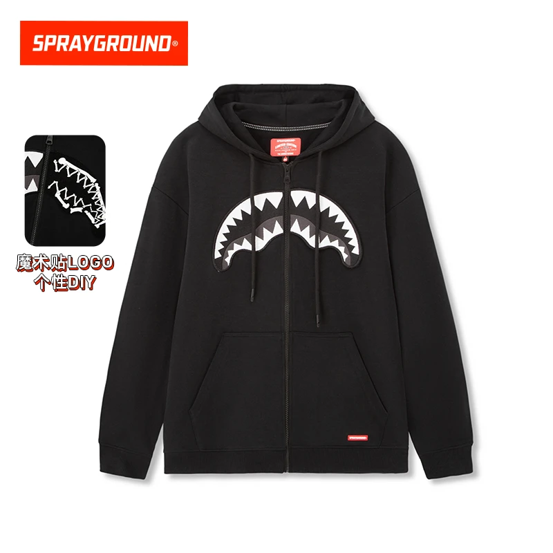 SPRAYGROUND 鲨鱼嘴开衫卫衣连帽宽松长袖春秋新款JM WD933303