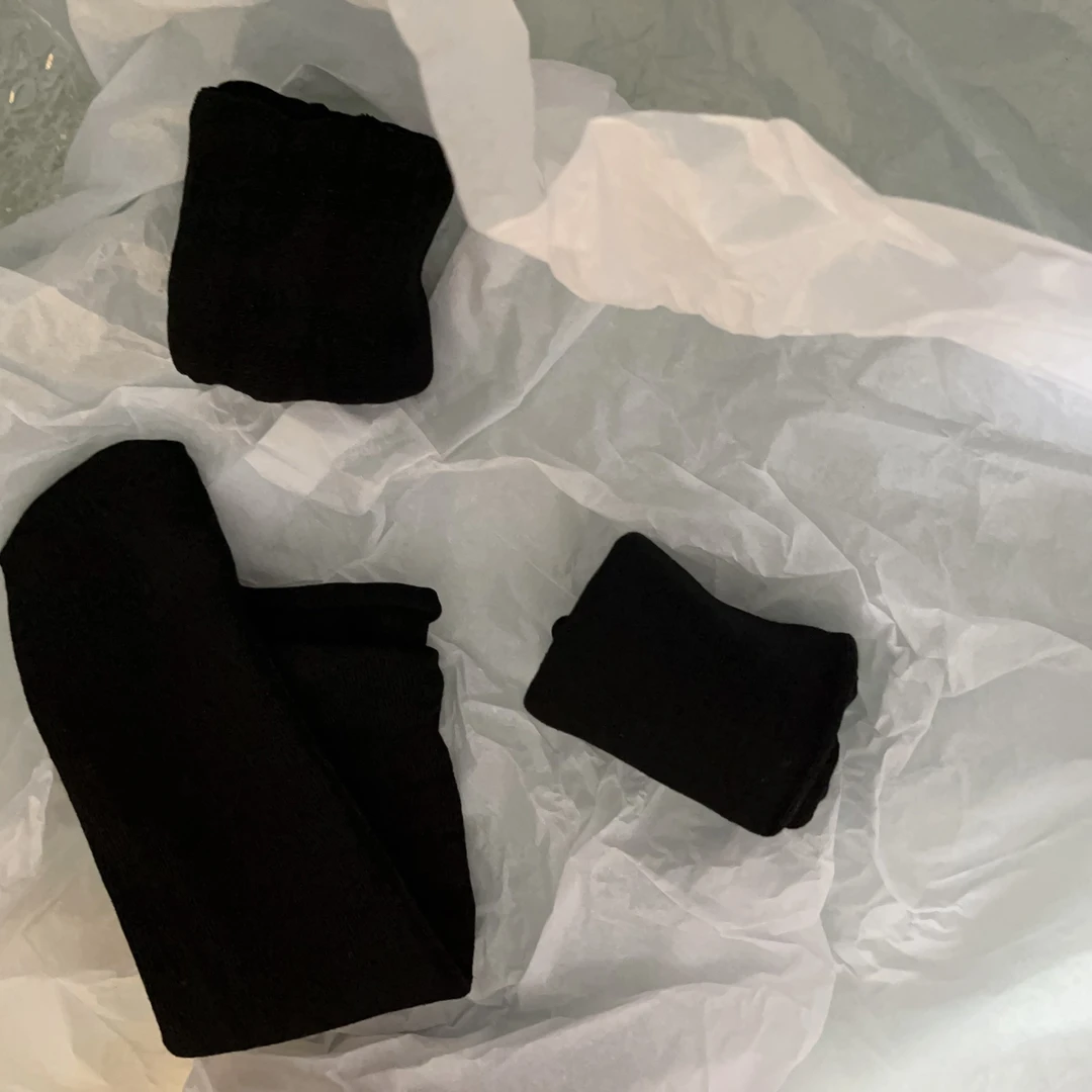 缇麦茵-<会员券立减>搭配鞋子百搭弹力时尚舒适黑色显瘦堆堆袜