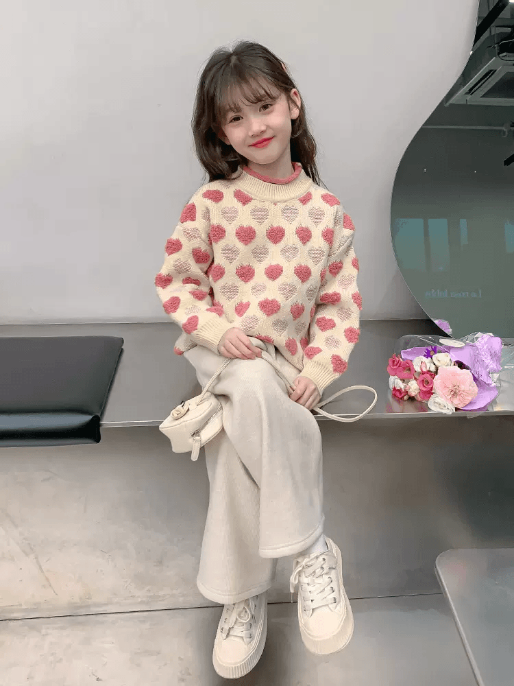 女童毛衣秋冬装2023新款洋气时髦儿童装冬季针织打底小女孩毛线衣