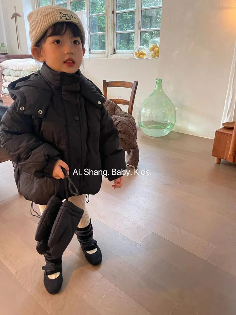 A4-5。8805橘子冬款女童时尚潮流百搭外套