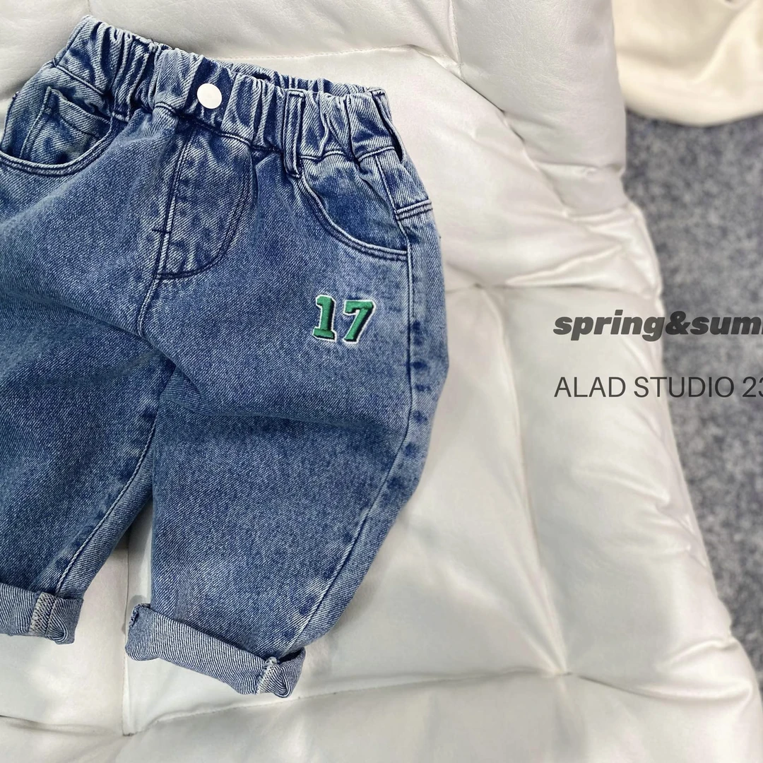 Z2-2   橘子春款男女小童韩版牛仔长裤23086