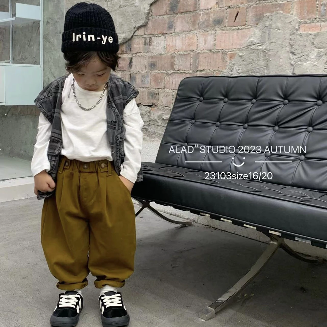 B3-1  23103男女童秋款韩版宝宝秋装休闲长裤儿童洋气外穿裤子潮