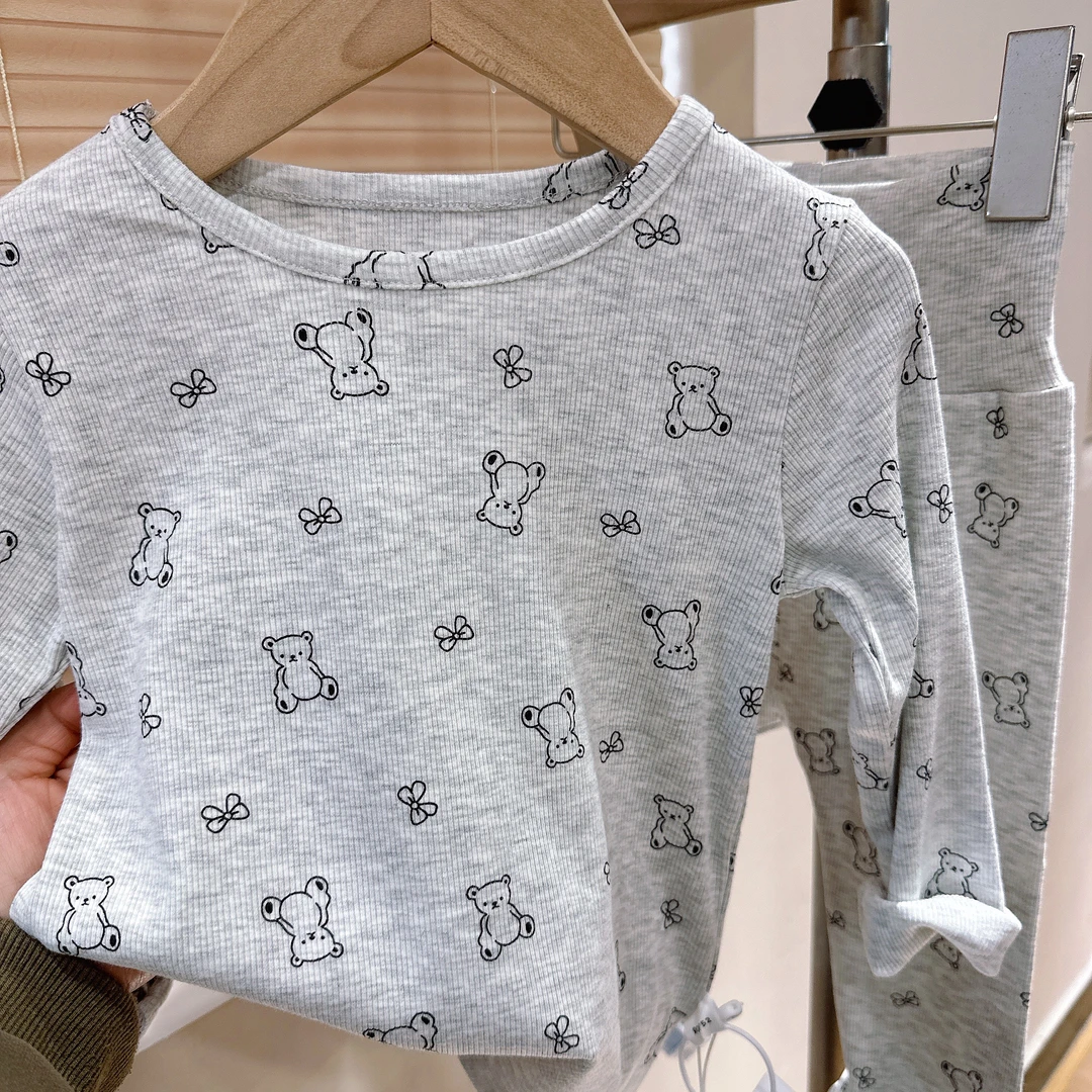 W3-1。9825橘子280克男女童时尚潮流卡通家居服