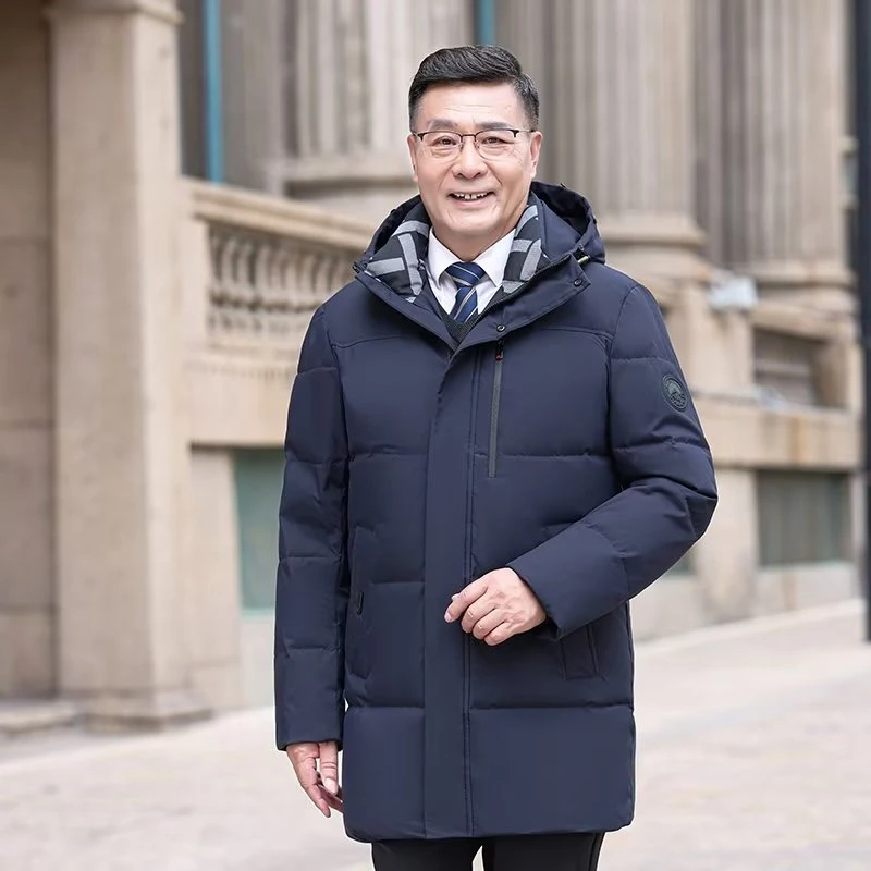 波司登2023男士中老年羽绒服常规款爸爸装加厚大码外套冬装老人保