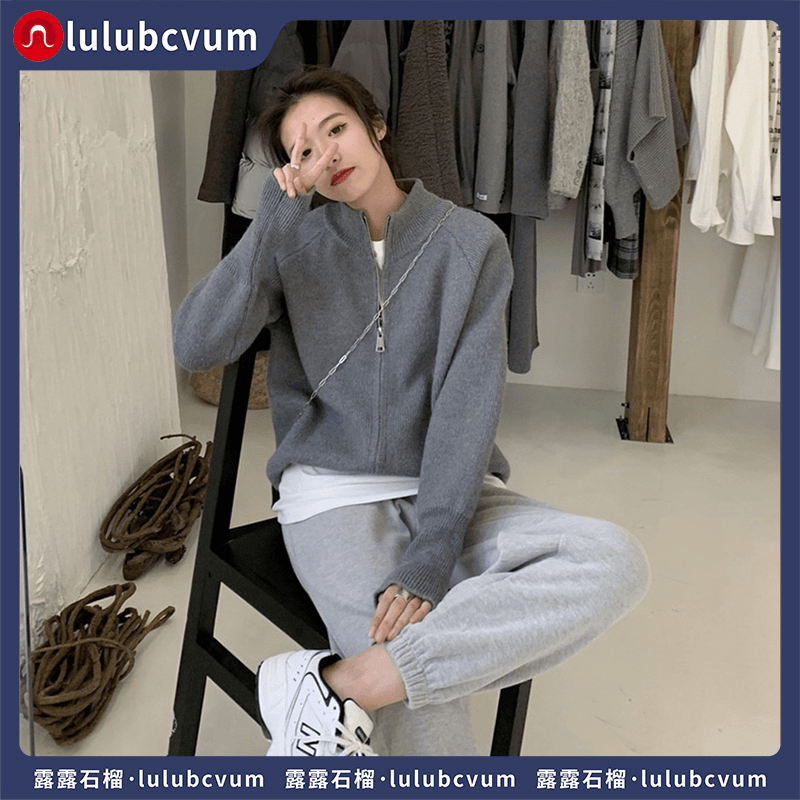 lulubcvum毛衣开衫女春季新款韩版宽松休闲长袖针织衫减龄外套女