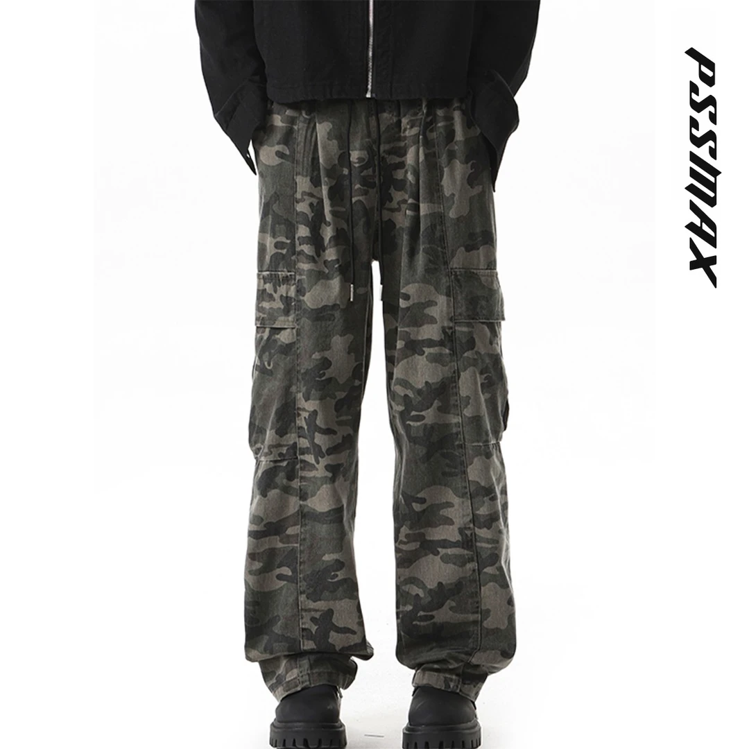 【现货】PSSMAX 胖俗俗【宽松迷彩工装裤】2025秋冬废土风男装阔腿裤