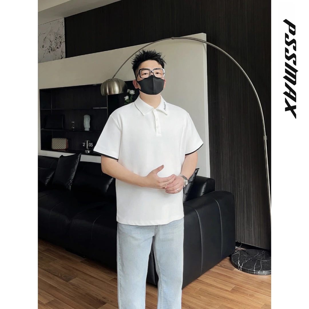 【现货】PSSMAX 胖俗俗【个性刺绣短袖】2025夏季透气宽松感polo衫男