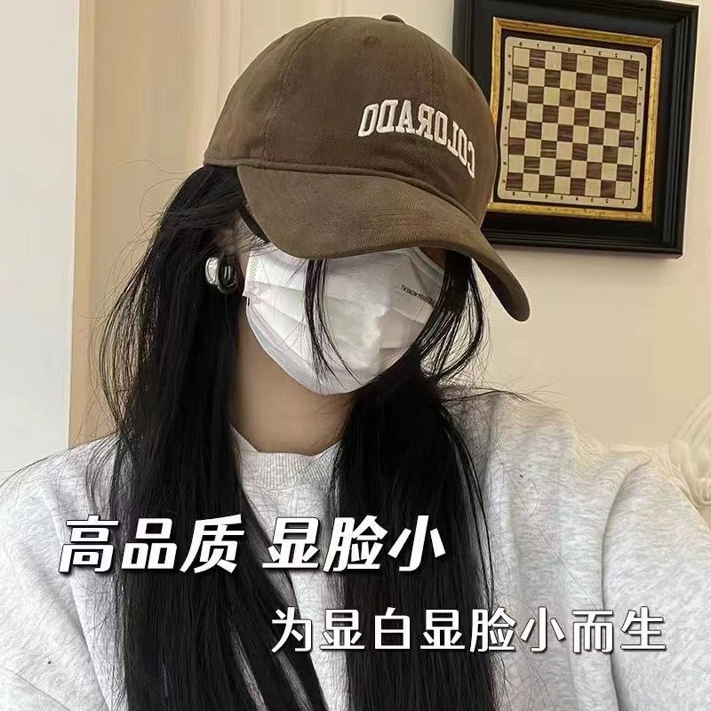 加大帽型韩版百搭休闲深顶棒球帽子春季显脸小软顶刺绣鸭舌帽夏