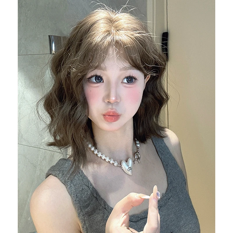 【鬼马少女】假发短发全头套女款卷发波波头仿真减龄羊毛卷整顶发套