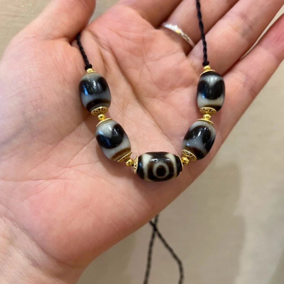 非金属珐琅项链 时尚款10*14小桶珠项链