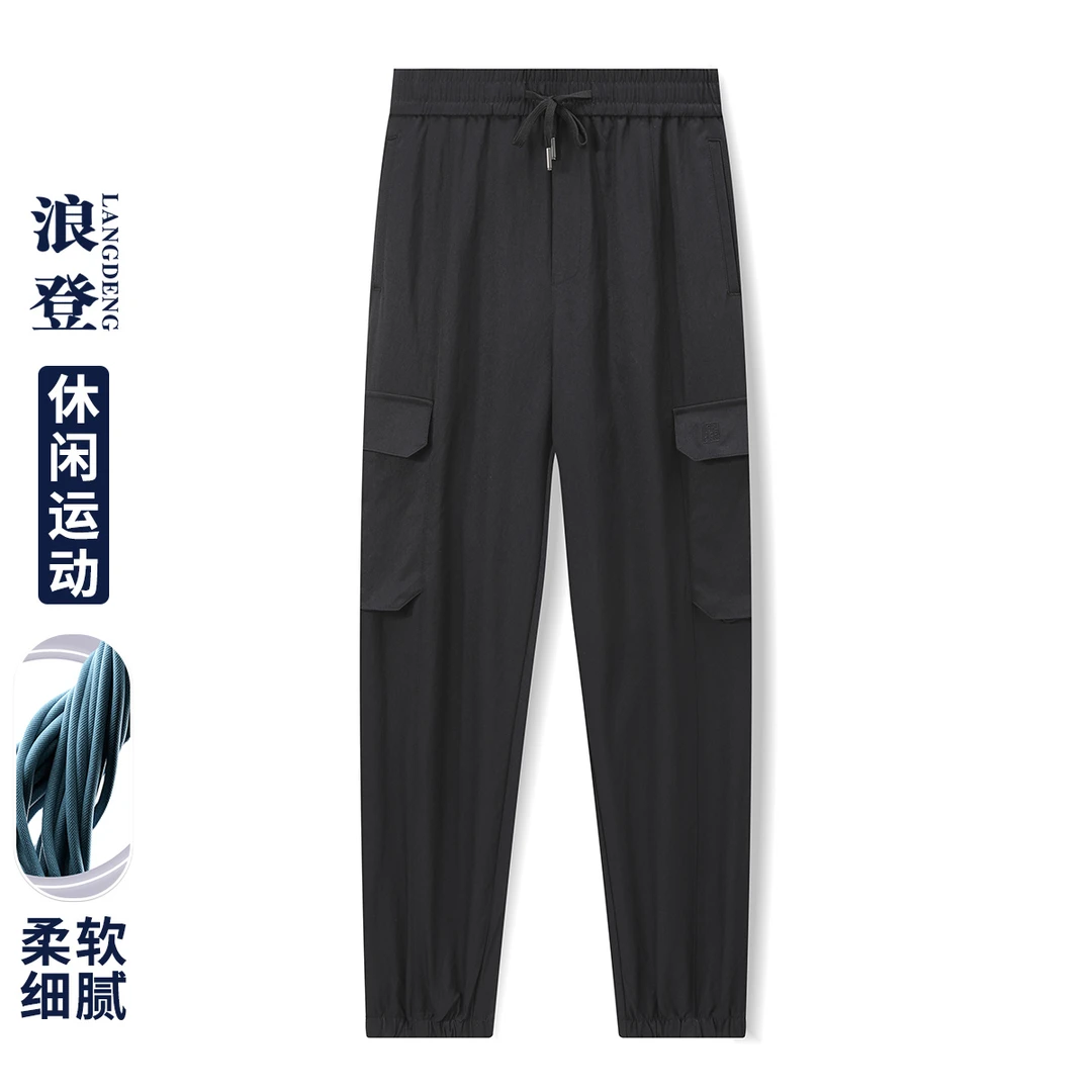 LANG DENG/浪登男士时尚运动休闲舒弹易打理松紧束脚休闲裤WC526