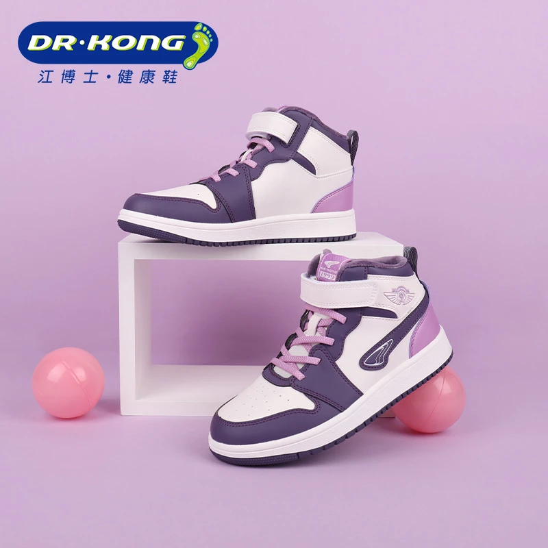 Dr.Kong/江博士冬季女童三段高帮加绒保暖防滑运动鞋C1005463A