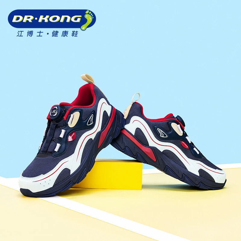 Dr.Kong/江博士童鞋秋季男童三段旋纽扣透气防滑运动鞋C1004572