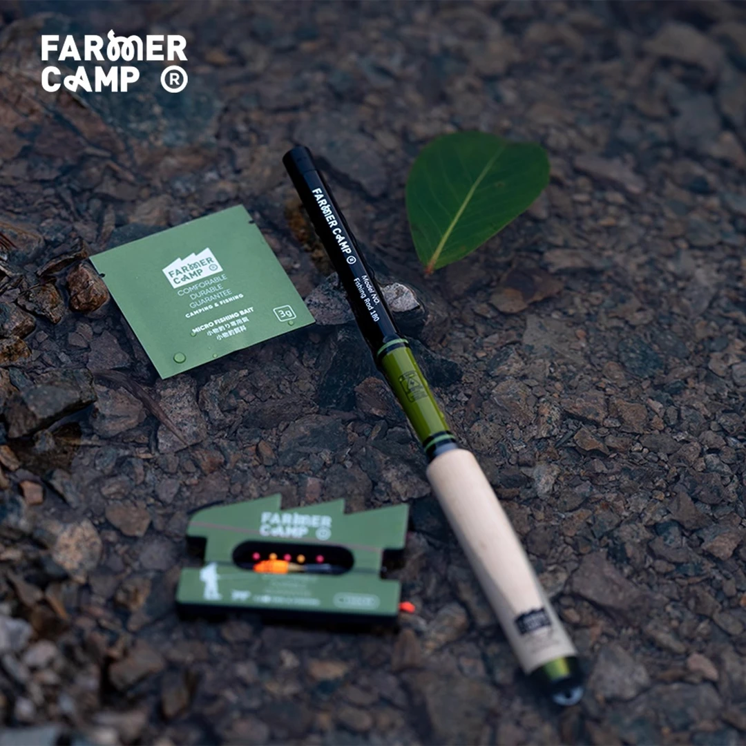 farmer camp小物钓竿套装儿童钓鳑鲏马口白条便携迷你短节溪流竿