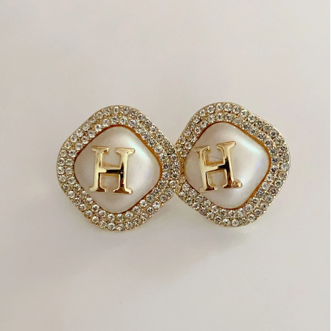 铜合金耳饰 轻奢高定小香风耳环z146气质百搭时尚法式简约