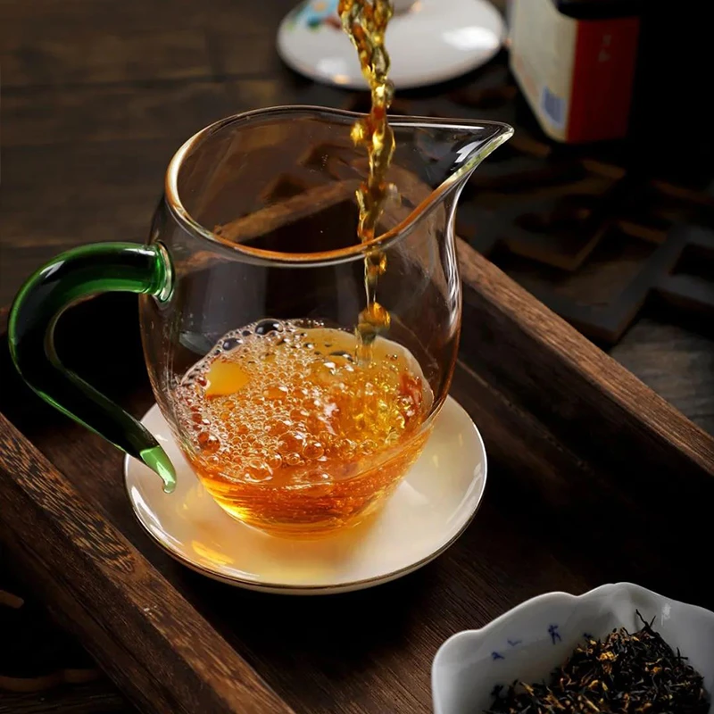文新绿钻公道杯透明泡茶杯
