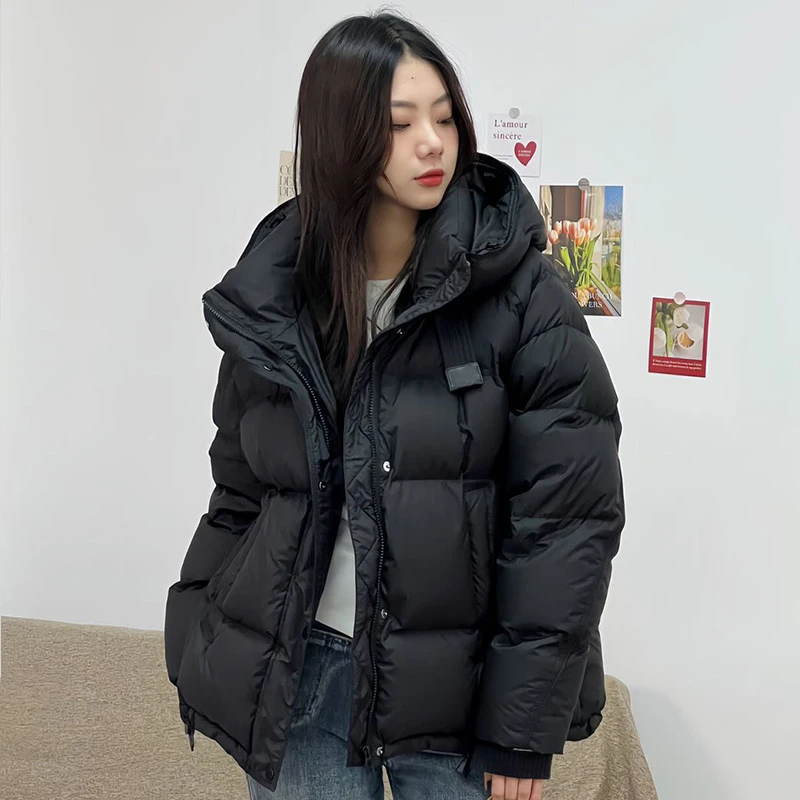 2025新款羽绒服女韩版宽松加厚连帽时尚显瘦女士冬季百搭保暖外套