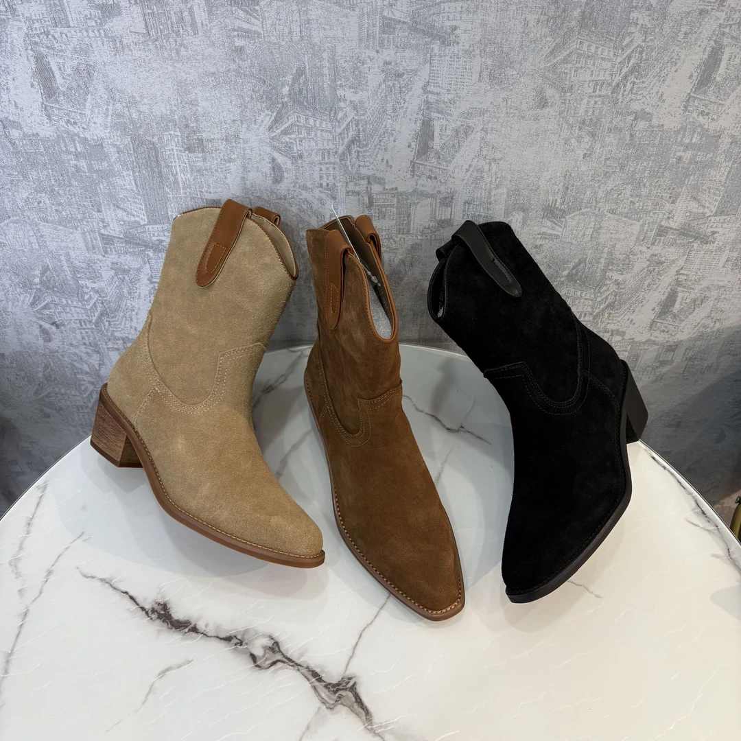 87711-2024新款爆款百搭时尚英伦风短靴