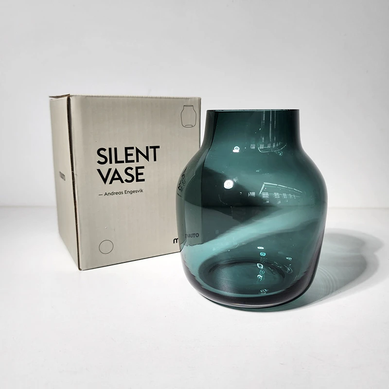 【高13cm】摩瑟DP【墨绿小木托】HC花瓶摆件玻璃花盆