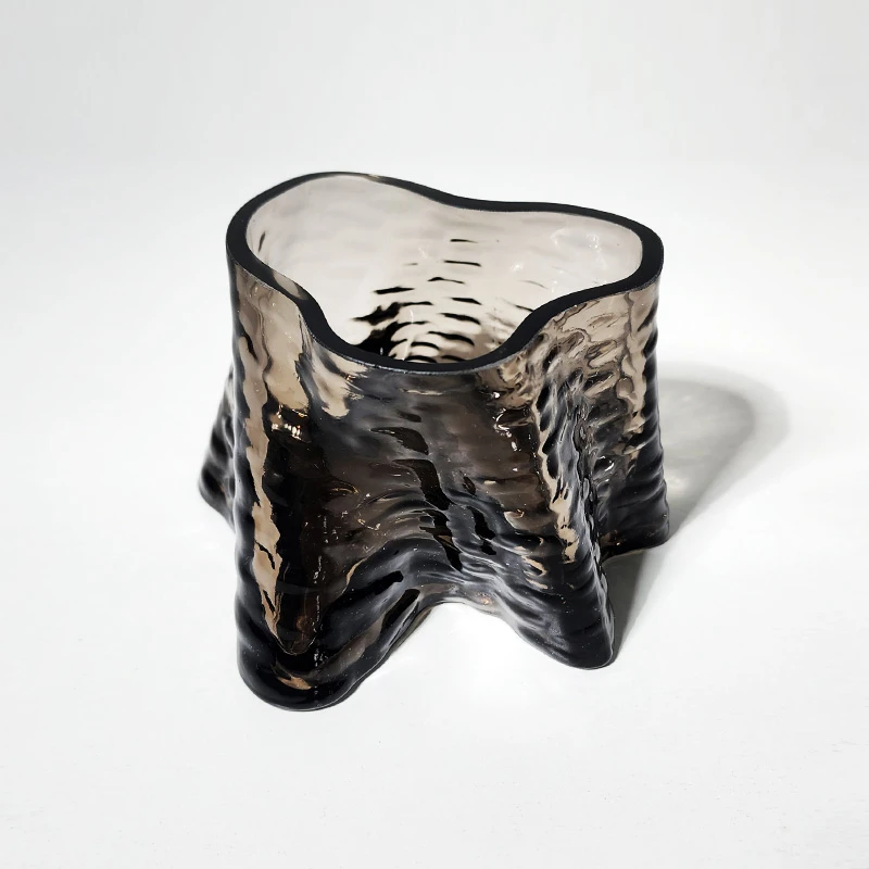 【高度9cm】摩瑟家居【褐色小海星】HCDF花瓶玻璃摆件陶瓷花盆