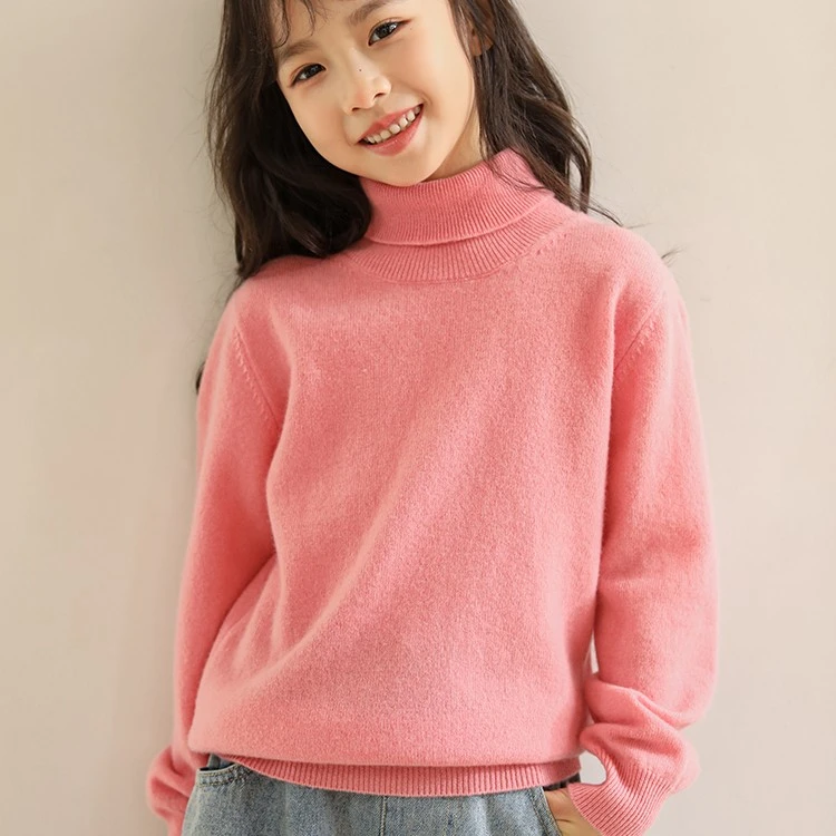 【100%羊毛】儿童秋冬季中厚加厚高领纯羊毛衫中大童保暖内搭毛衣
