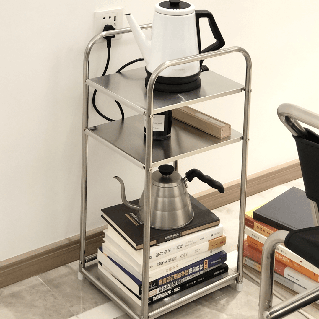 不锈钢沙发床头角几北欧ins简约客厅卧室落地置物架收纳架方家用