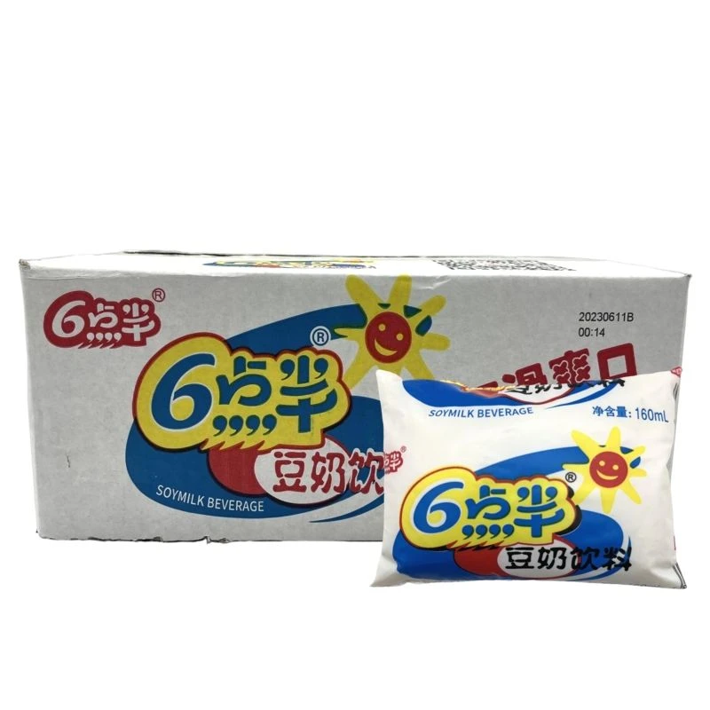 六点半经典袋装豆奶植物蛋白饮料160ml*30袋整箱学生早餐奶老牌子