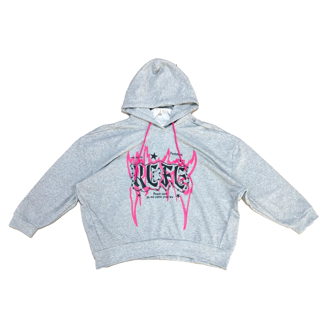 2024年早秋新款休闲潮牌卡通印花连帽卫衣5102